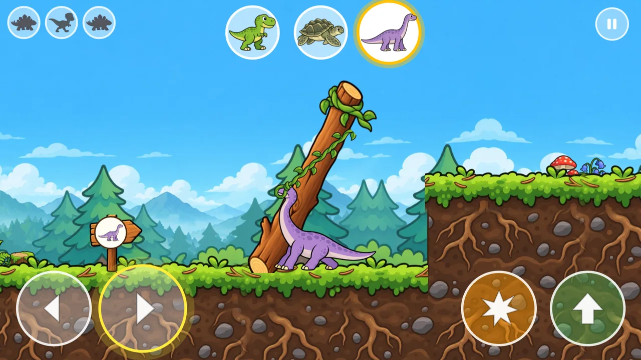 The dino team deep in the woods